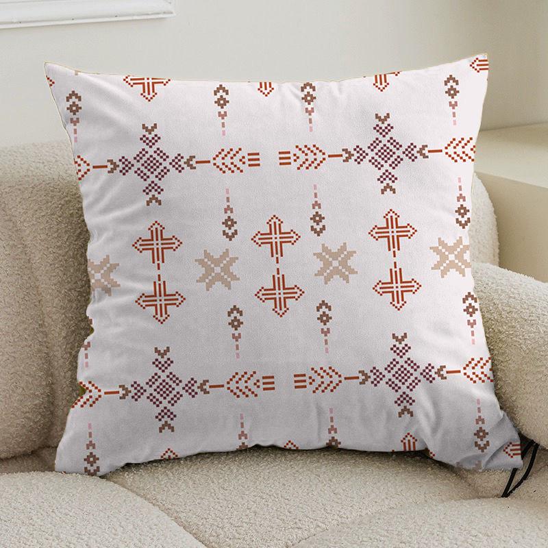 Double-sided bohemian print ethnic pillow cover sofa living room cushion cover geometric pillow square pillowcase