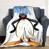 1pc Pingu1 Blanket, Gift, for Men and Women, Soft Blanket, Good for Sofa Bed Couch Travel, Lightweight Flannel Blanket