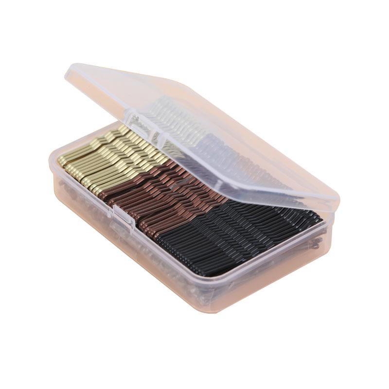 Black Steel Clip Box Contains A Straight Clip for The Bride's Updo Hairstyle Bangs Clip Wavy Hair Clip and Hair Accessory