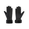 Winter Warm Gloves for Women Soft Fleece Lined Touchscreen Faux Fur Cuff Classic Design Cold Gloves