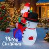 10.17FT Inflatable Santa Snowman Penguin Tree Set Toy Xmas Yard Decoration Festive Gift LED Lit Christmas Supplies Home Ornament