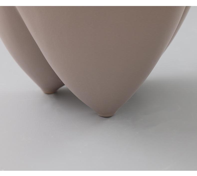 BSH Minimalist Big Belly Glazed Ceramic Vase for Home Decor