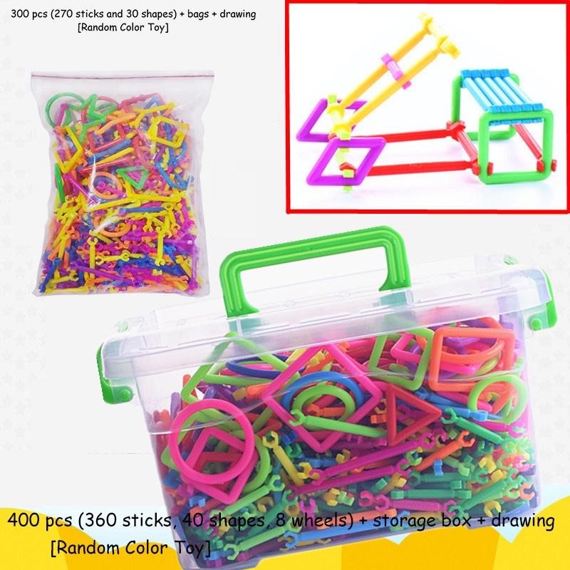 Lern-Bausteinspielzeug für 3-jährige Mädchen, Smart Stick Puzzle Spielzeugset