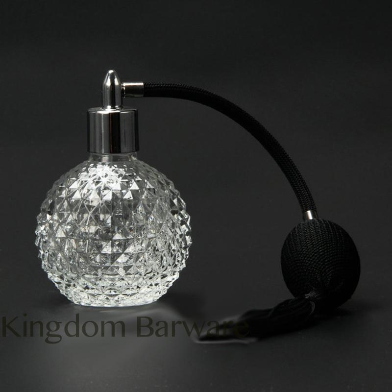 Crystal Art Vintage Style Empty Refillable Perfume Atomizer Long Tassel Spray Bottle 100ml