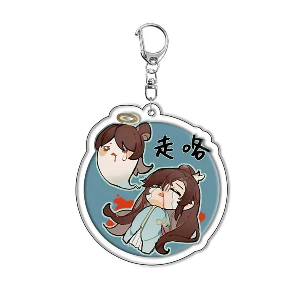 6CM Key Ring Figure Game Ashes Of The Kingdom Anime Acrylic KeyChain With Lu Su Liu Bian Sun Ce Desktop Display Decoration Gift