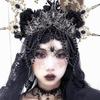 Luxury Baroque Rhinestone Crown Elegant Goddess Halo Headwear  Dress Accessories
