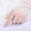 Qiaolanxuan Korean Fashion Fresh Cherry Blossom Japanese And Korean Jewelry Ppen Diamond Ring Simple Creative Ring
