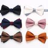 Solid Color Matching Double-Layer Bow Tie Men'S Business British Style Suit Accessories Wedding Bow Tie