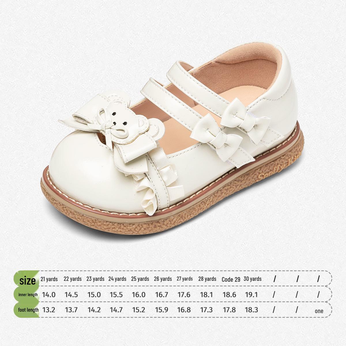 Snuffy Girls  2025 Spring Lolita Princess Leather Shoes - Non-slip Soft Sole for Little Girls 21