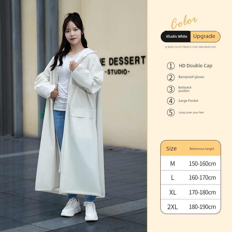 Women's Electric Battery Motorcycle Outdoor Hiking Single Raincoat