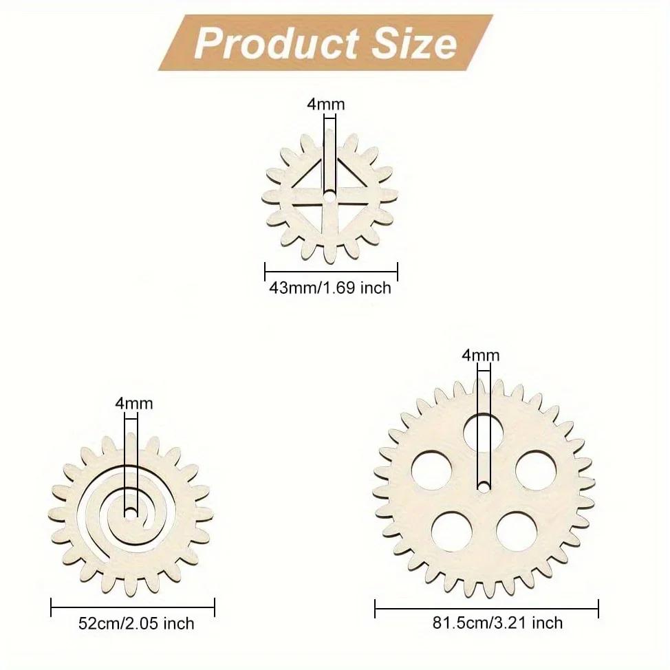

Wooden Gear, Professional Art Supplies for Painting, Back-to-School Decorations, Tooth-Shaped Blank Wood Slices for DIY Projects