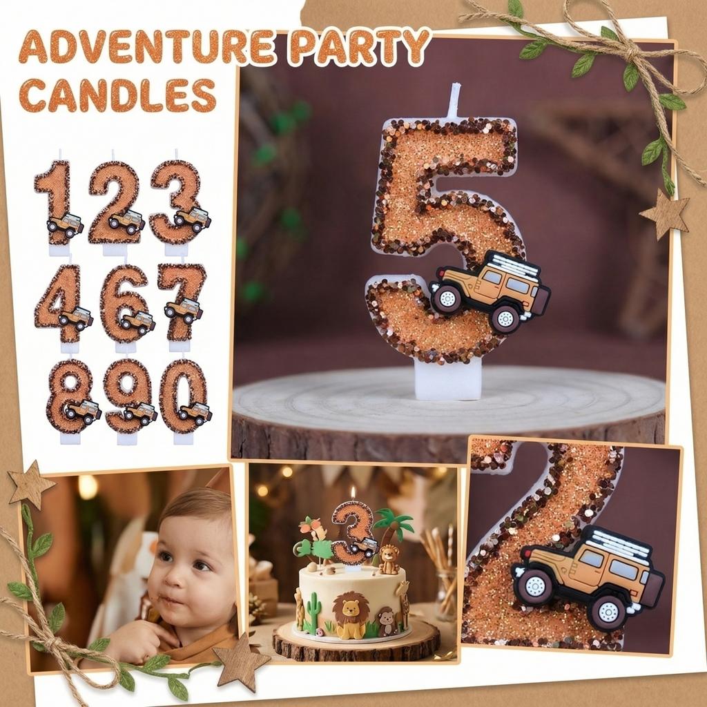 Fashion Cartoon Creative Birthday Candles Party Digital Candles