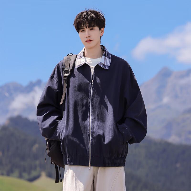 

VUUG Men s Autumn/Winter Retro Plaid Jacket M