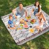 Wasserdichte Picknickdecke Große Stranddecke Outdoor-Picknickmatte Strandmatte mit Tragegriff für Camping Strand