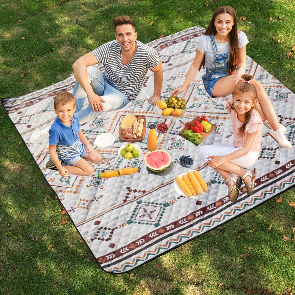 Wasserdichte Picknickdecke Große Stranddecke Outdoor-Picknickmatte Strandmatte mit Tragegriff für Camping Strand