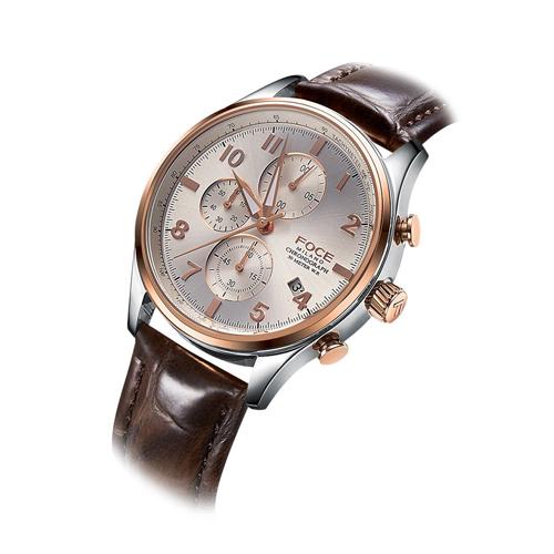 Poche 43Mm Chronograph Men'S Leather Watch Fm7530L-Wrg