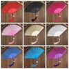 Plastic Folding Fan Tassels Handheld Fan Portable Gold Powder Fan  Home Decoration