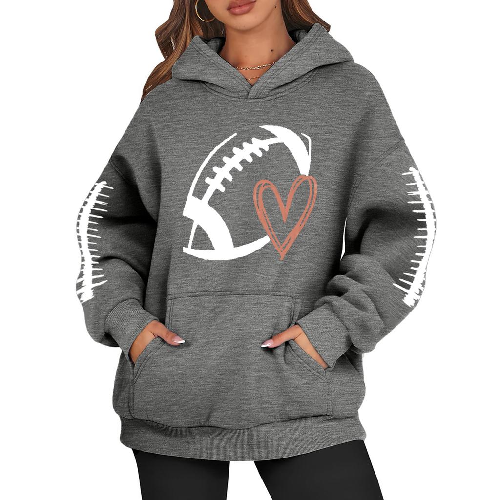 Hettegensere for kvinner Oversized gensere Langermet Uformell genser Hettegenser Topper