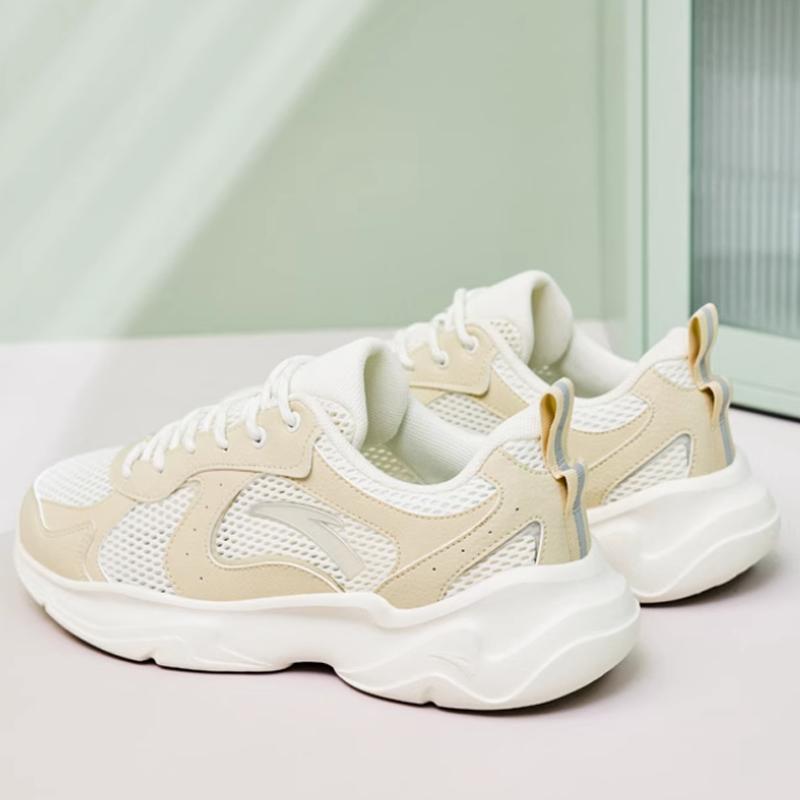 Anta Trendy Versatile Wear Resistant Non Slip Low Top Casual Shoes Men sneakers Beige 912428810-4