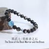 Natural obsidian cat's eye silver obsidian Brazilian devil blue aquamarine bracelet for men and women