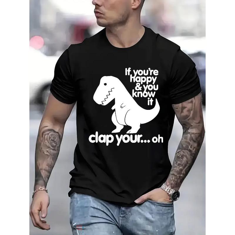 

Men s Creative Top, Casual Sports Short Sleeve Crew Neck Thin T-Shirt, Suitable for Summer and Spring, Men s Summer Outdoor Clothing S чёрный