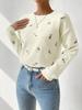 Long-sleeved Loose Hollow Hook Flower Pullover Sweater Versatile Fashionable Warm Shawl Large Size Sweater Thin Sweater For Women