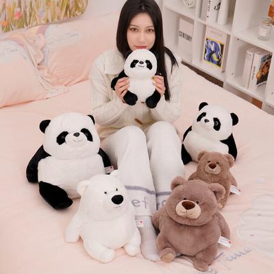 Chubby Bear Polar Bear Doll Plush Toy Zoo Panda Doll Children Sleeping Soothing Ragdoll Doll