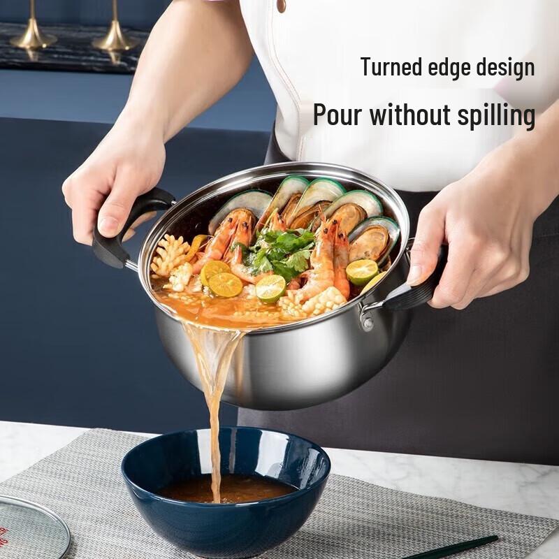 Chuidahuang Double Handle Soup Pot with Steamer