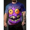 Fashion Harajuku Artistic Graffiti Monster T Shirt For Men Women 3D