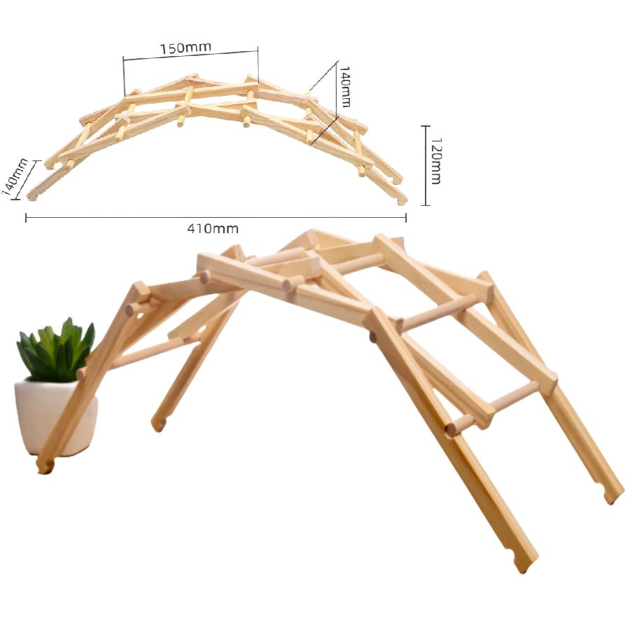 Diy Building Assembly Model Kits Wood Craft Bridge  Model Montessori Educational Science Learning Experiment Children Toys Game