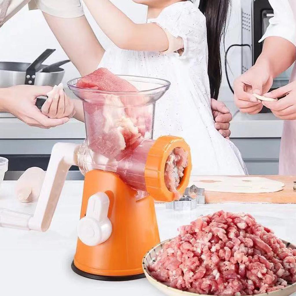 Manuelle Fleischmühle mit Edelstahlklinge Abnehmbare Handkurbel Fleischwolf Wurstfüller fo