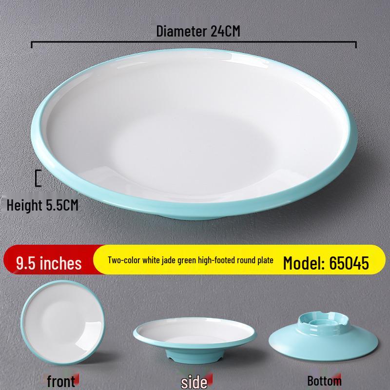 Nordic Style Commercial Buffet Plate – Durable Round Plastic Plate for Hotels and Restaurants