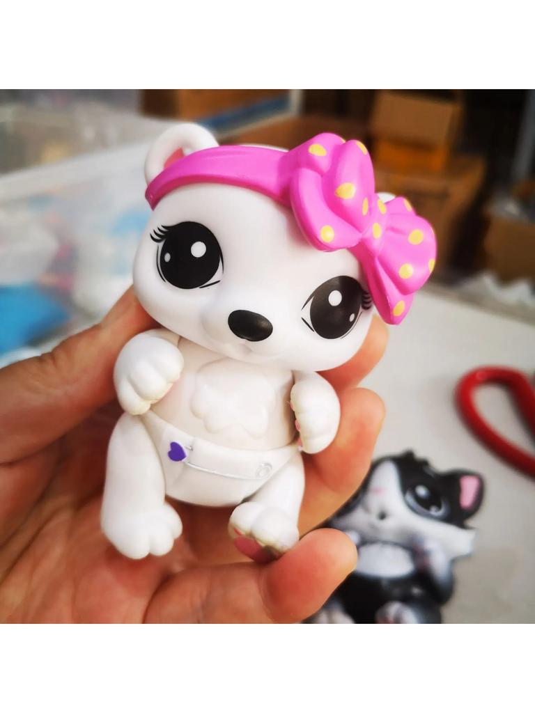 1 adet Orijinal Birçok sevimli oyuncak Sevimli Evcil Hayvan dükkanı hayvanı Sevimli küçük ayı evcil hayvan aksiyon figürü en küçük bebekler hediye kız oyuncağı