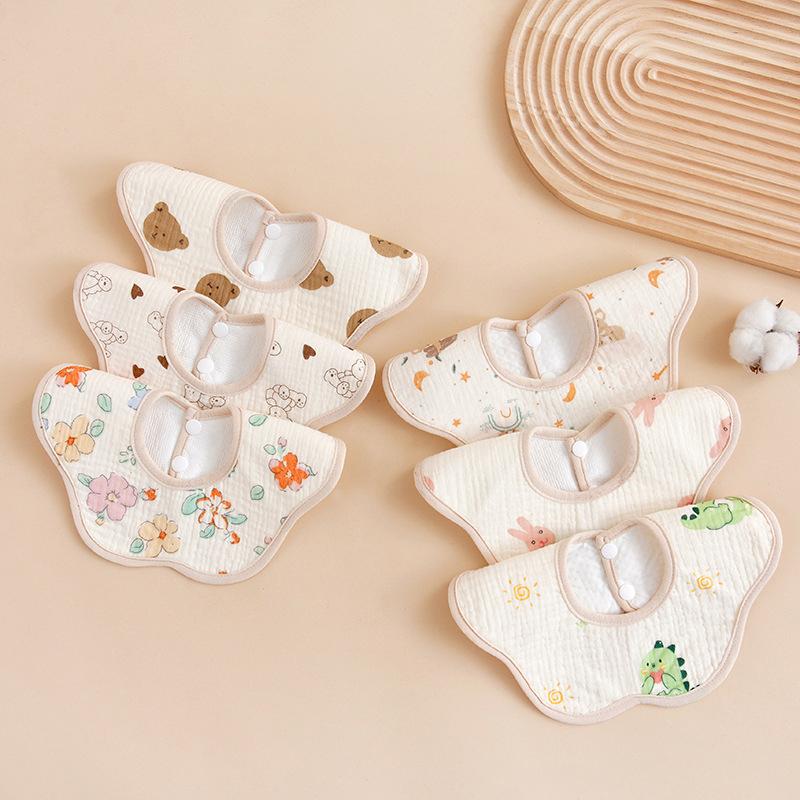 1 Stück Babylätzchen Saugfähiges Speicheltuch Wasserdichte Baumwollgaze Neugeborenen Spucktücher Bandana Schal Für Jungen Mädchen Fütterungslätzchen