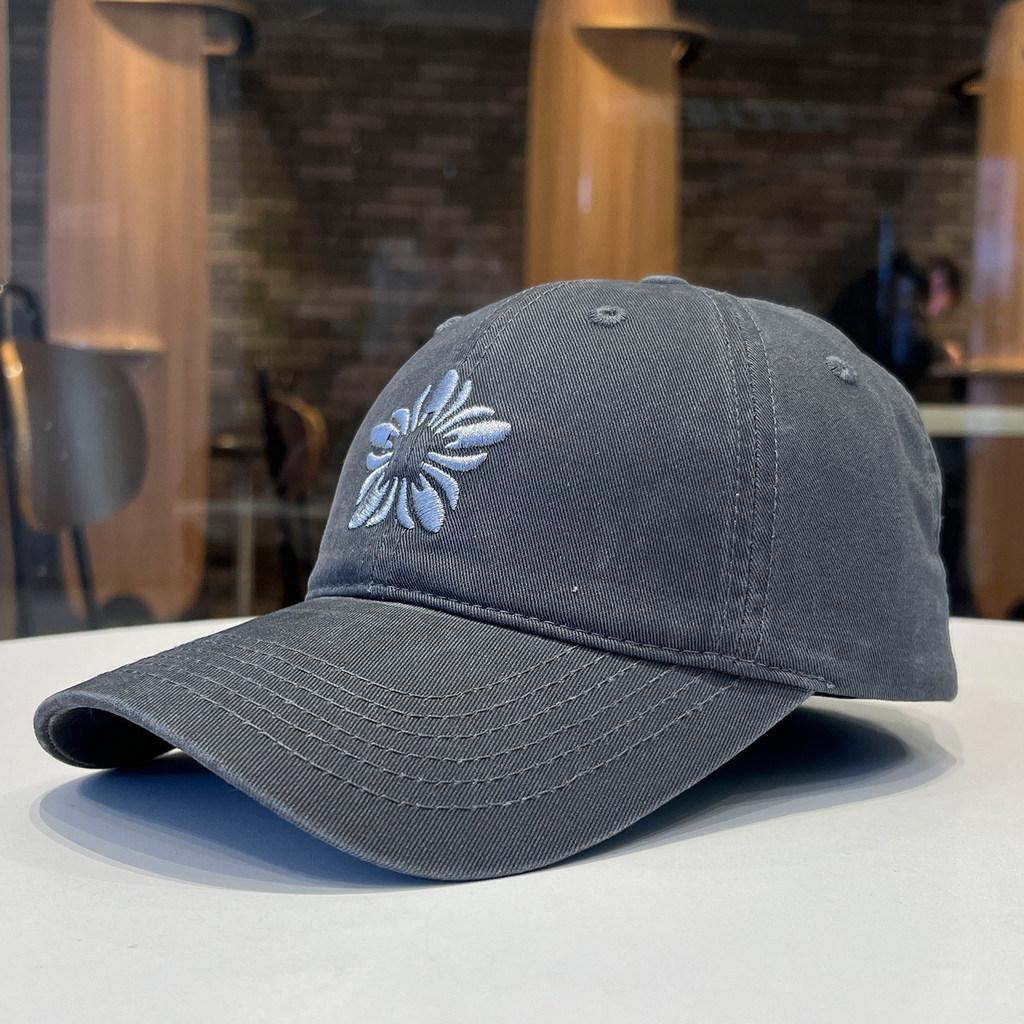 Sunflower Embroidery Baseball Cap With Adjustable Fit For Streetwear Style