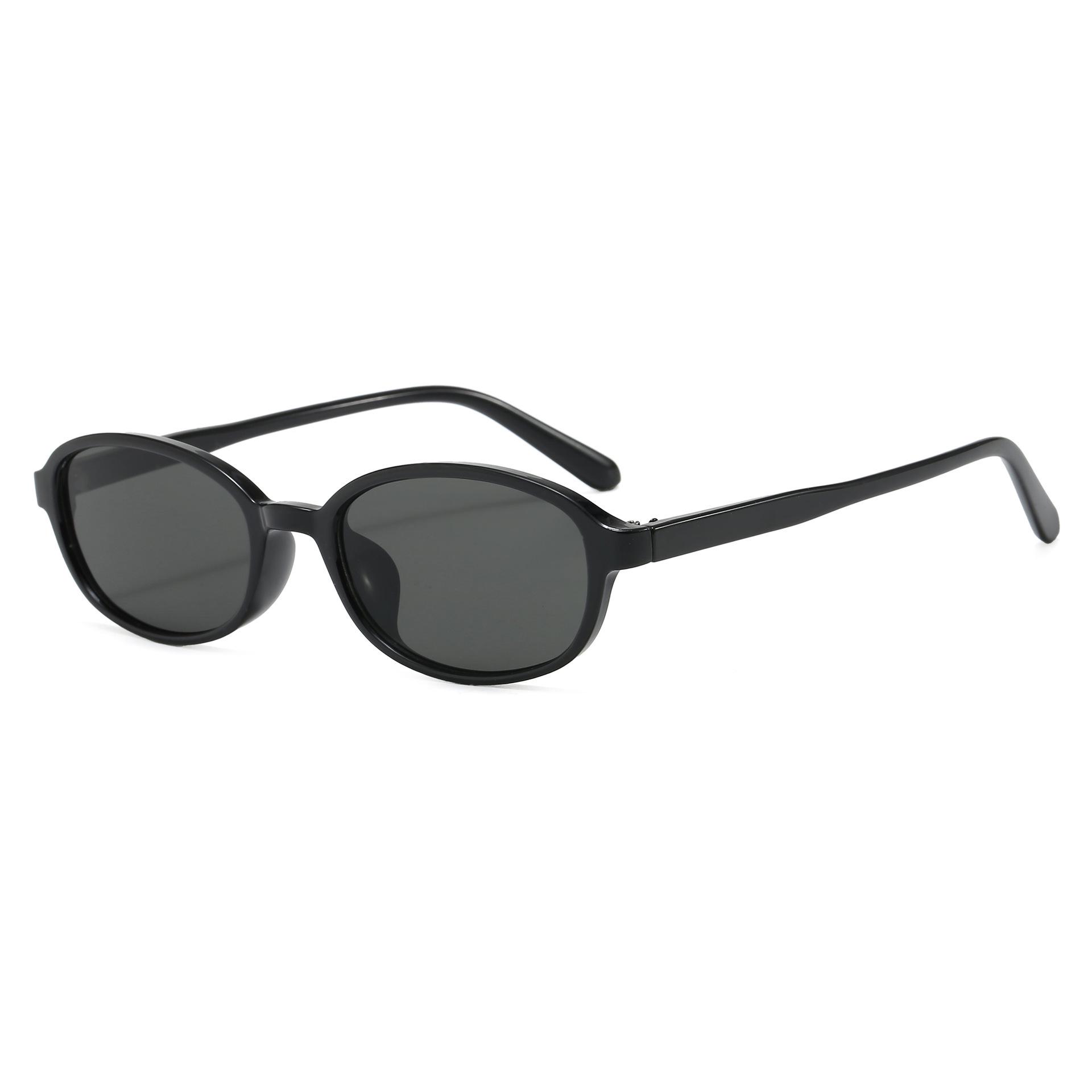 

Korean Style Small Oval Sunglasses: High-End Street Style, Versatile No-Makeup Blue Light Blockers