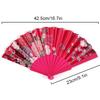 1Pc Flower Pattern Vintage Chinese Style Fashion Dance Fan Elegant & Luxurious Hand Held Folding Fan Stamping Design