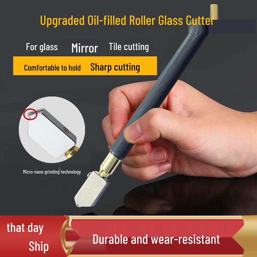 Multi-Functional Roller Glass Cutter for Thick Glass and Tile