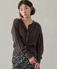 WIOE Basic Round Knit Cardigan_Choco Brown