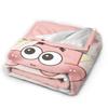 Cute Patrick Star SpongeBob Flannel Blanket  Vintage Throw Blanket for Bed Sofa Couch 125*100cm Bedspreads