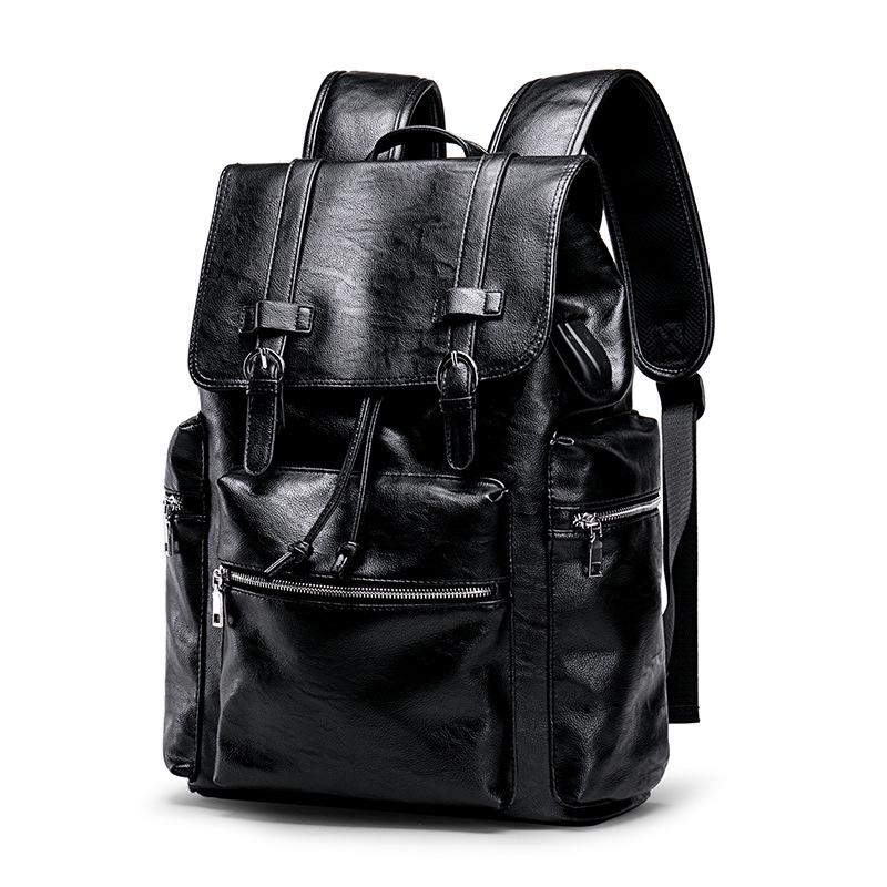 2026 New PU Leather Men's Backpack Fashi And Casual Backpack Travel Commuting Men Business Trip Computer Backpack