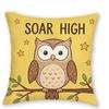 1/4pcs Cute Cartoon Animal Throw Pillow Covers Kids Room Decorative Cushion Cases with Inspirational Slogans Cushion cover