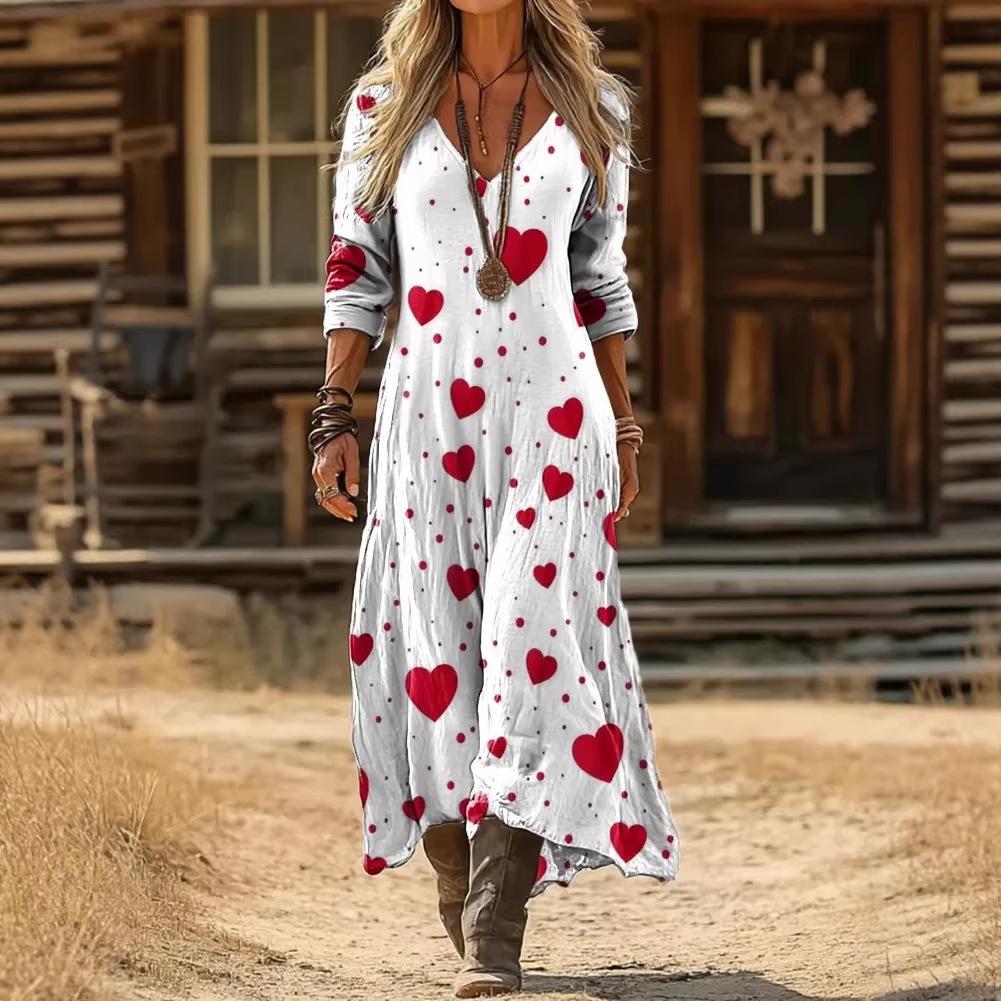 French-style gentle-style halter-neck dress for women in summer, high-end and sweet vintage style digital print fairy dress S