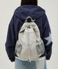 Waikei Beaded Nylon String Backpack Grey