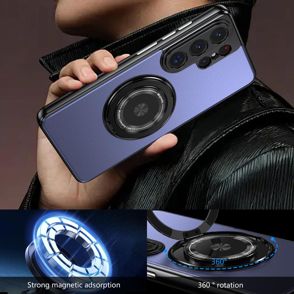 Metallic 360 Rotating Stand Case For Samsung Galaxy S26 Ultra S26+ Plus 5G Magnetic Cover With Camera Lens Protection