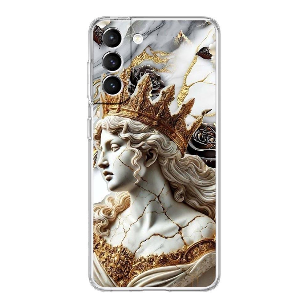 

Прозрачный чехол-бампер для Samsung Galaxy S25 S24 S23 S22 S20 S21 FE Ultra S25 Edge Plus 5G Модный Древнегреческие статуи Samsung S24 Plus