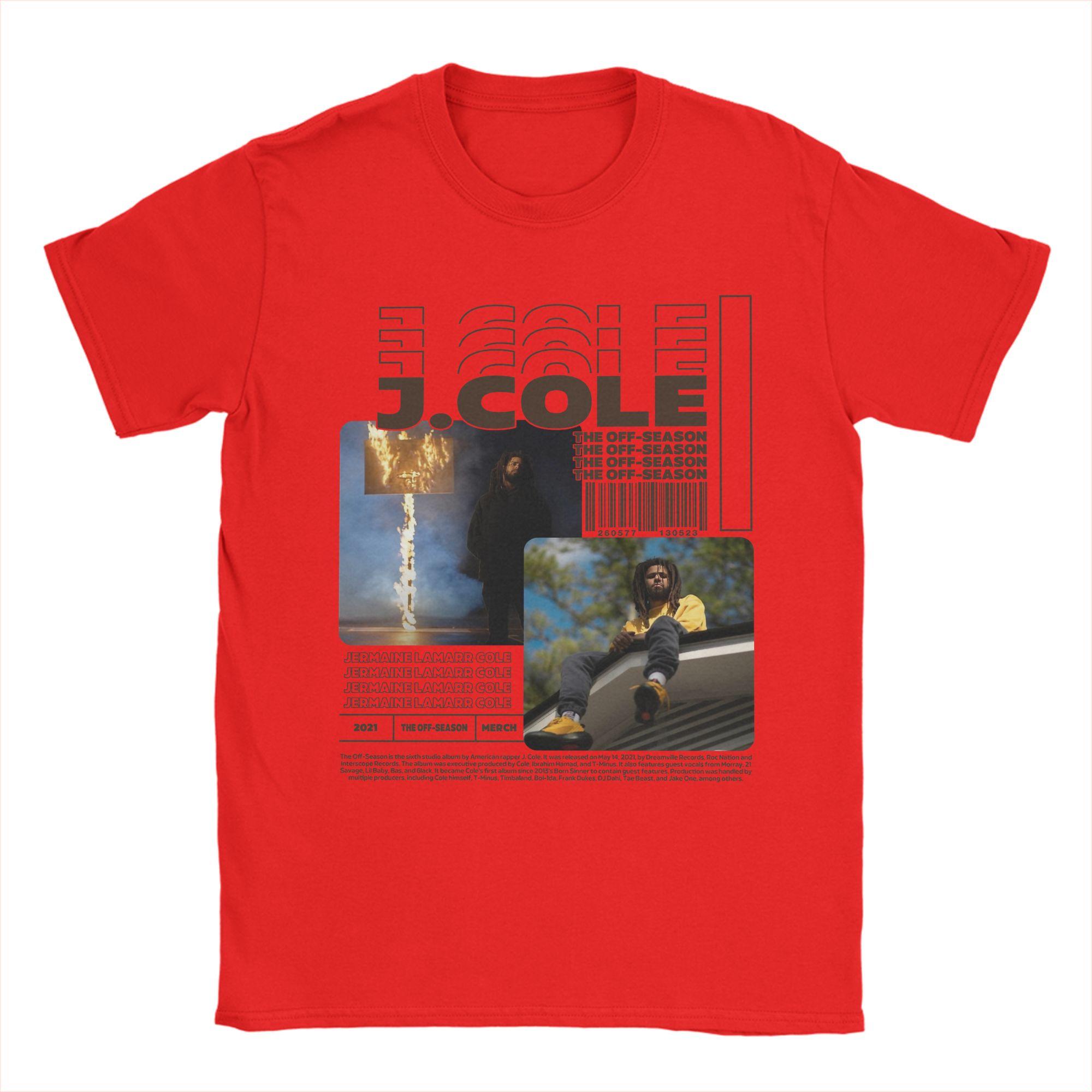 

J Cole Rapper Unisexs T Shirts Vintage Tee Shirt Short Sleeve Crewneck TShirts 100 Cotton Printing Clothing S