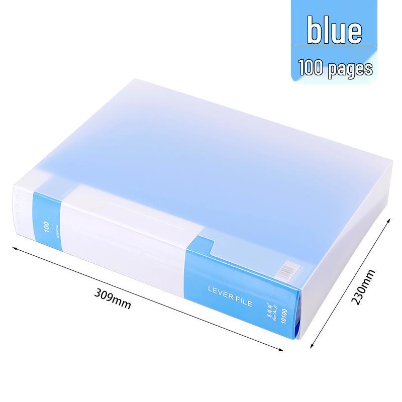 A4 Transparent Sheet Music Binder with 60/100 Pockets - Multi-Layer Loose-Leaf Folder for Students