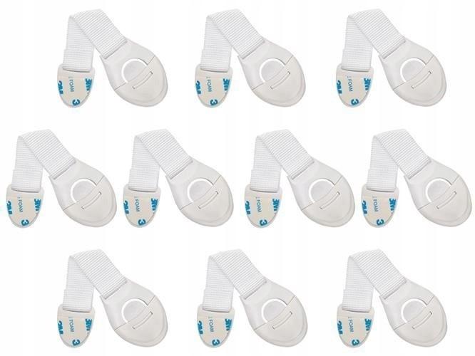 Cabinet Security, Drawer Lock, Strap Lock, White
