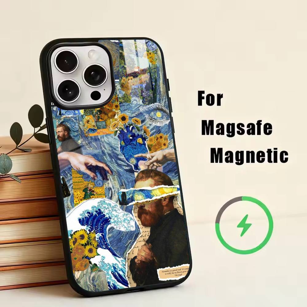 Vincent Van Gogh Phone Case For iPhone17,16,15,14,13,12,11 Plus,Pro Magnetic For Magsafe Wireless Charging